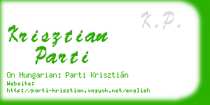 krisztian parti business card