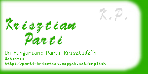 krisztian parti business card